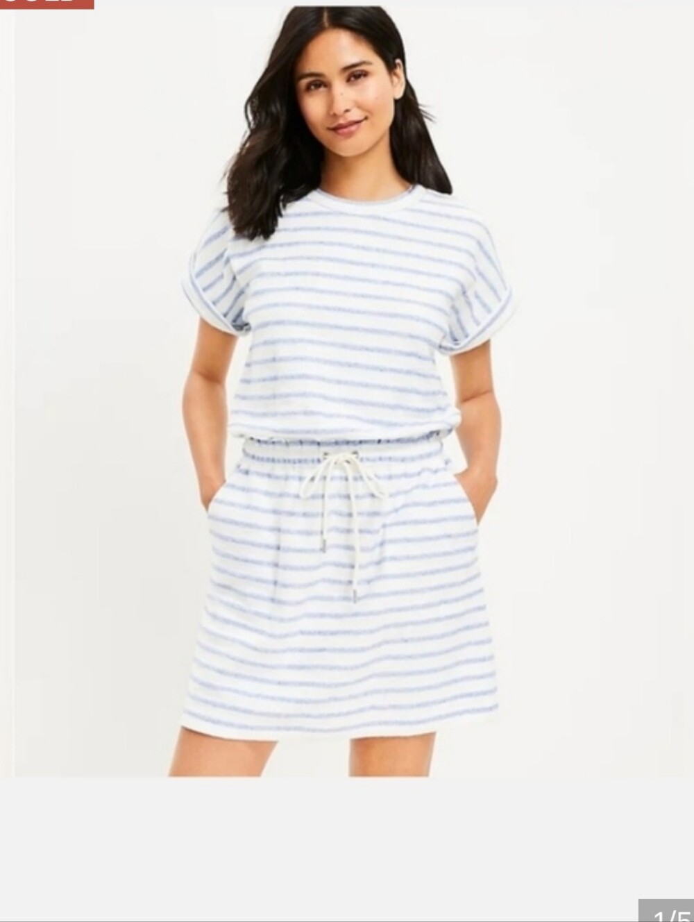 Lou & Grey  Loft Striped Dress Size Small